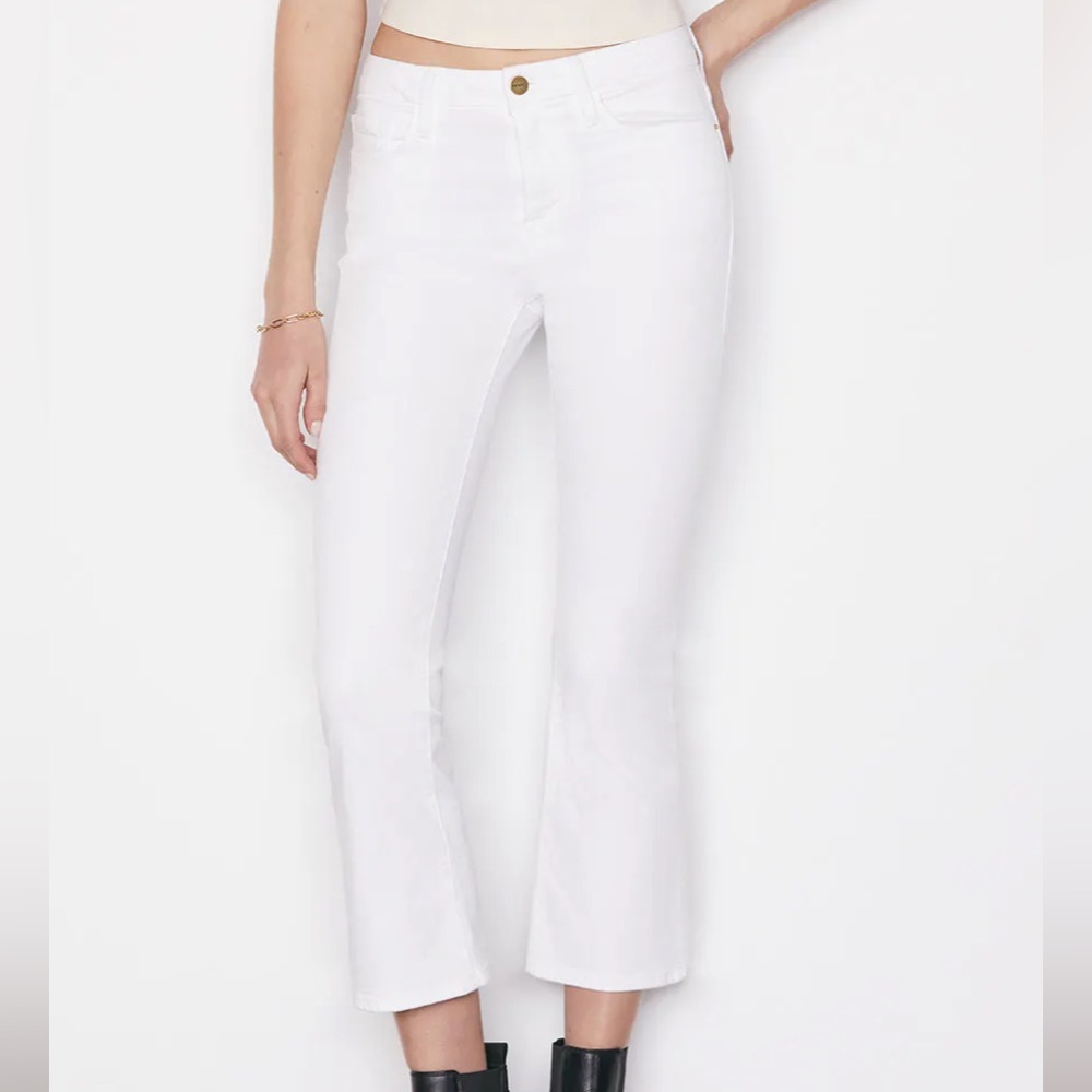 FRAME Le Crop Mini Boot in Blanc